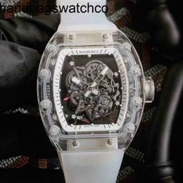 RicharMilles Watches Luxury Mechanical Mechanical Movement Ceramic Dial Rubber strap high watchs Wristwatch Richa Wristwatch Business Rm35-02 Fully Crystal