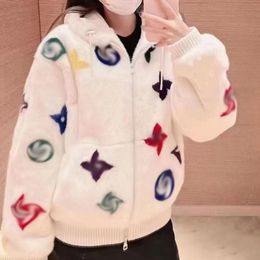 Womens Plush Fur Outerwear Luxury Letters Coat down woman Winter Thick Womens Overcoat Warm Furry Jacket Outerwears pinkwing-12 CXG91421