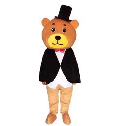 High quality Teddy bear mascot costume carnival party Fancy plush lovely walking mascot adult size