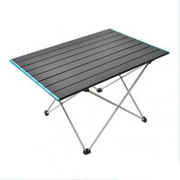 Outdoor Pads Outdoor Pads Portable Folding Cam Table Dinner Desk Home Barbecue Picnic Tra Light Aluminium Alloy Travelling Tables 220504 Dhhnu