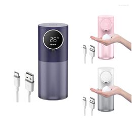 Liquid Soap Dispenser Foam USB Rechargeable 320Ml Dispensers Digital Display Hand Sanitizer Machine Home