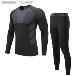 Mens Thermal Underwear Mens Tracksuits Mens winter first layer sports fitness winter second layer skin running shirt legs childrens thermal underwear jogging skin