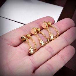 Luxury Designer Bracelet Earring Necklace Sets Women Fashion Golden Letters Ear Chains Jewellery For Womens Ladies Wedding Party Dress Gifts