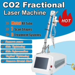 Fractional CO2 Laser Removal Machine Scars Stretch Marks Remover Skin Resurfacing Vaginal Tightening Metal RF Tube Beauty Salon Home Use