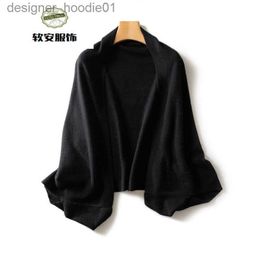 Women's Cape 2023Selected Office Summer Air-Conditioned Room Shawl Outer Match Women's Summer Cloak Thermal and Windproof Triangle K L230914