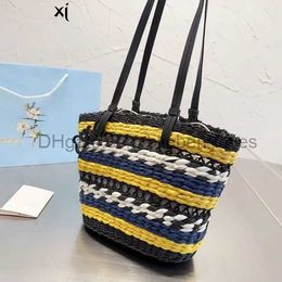 Totes Luxury large totes Shopping Bags Fold Straw weave handbags Designers Shoulder crossbody bag Casual famous purses beach Bag1blieberryeyes