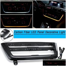 Radio Car Carbon Fiber Trim Led Ambient Light Interior Door Ac Panel Decorative For- 3 Series F30/F31 Drop Delivery Electronics Teleco Dhos8