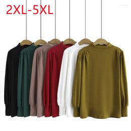 Women's Sweaters 2023 Ladies Autumn Winter Plus Size Tops For Women Large Long Sleeve Half High Collar Green Sweater 2XL 3XL 4XL 5XL