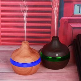 Humidifiers Wood Grain Essential Aromatherapy Diffuser USB Charging Home Room Air Humidifier Purify Soothing LED Night Light Mist Maker L230914