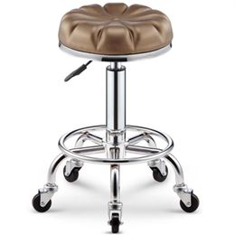 modern bar chair beauty stool with wheels petal shaped bar round stool household Rotating lift chair Manicure Beauty stool rotatio256i