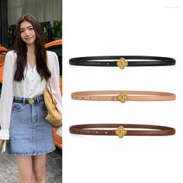 Belts Fashion Belt For Women Designer Womens Leather Female Floral Buckle Waistband High Quality Trend Lady