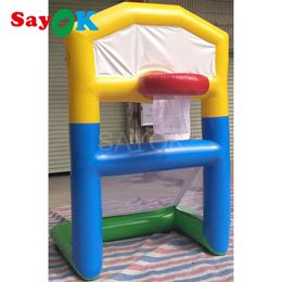 Mini Inflatable Goal Basketball PVC Multi-Play Basketball Football Soccer Sports Games 2.2mH