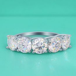 Unisex Fashion Trendy 925 Sterling Silver 5CT Moissanite Diamond Ring for Men Women Jewellery Gift for Friend