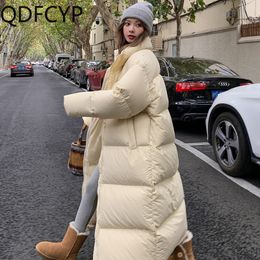 Women's Down Parkas Women's Coats Autumn Winter Fashion Mid-length Stand Collar Cotton Jacket Office Lady Simplicity Thickening Long Parkas 230912