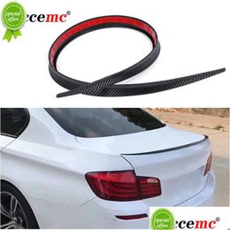 1.2M Universal Tail Spoiler Carbon Fibre Trunk Diy Car-Styling Refit Rear Trunk For Auto Accessories Roof Spoiler Drop Delivery Dhf9M