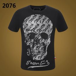 NEW STYLE Phillip Plain Men T Shirts Designer PP Skull Diamond T Shirt Short Sleeve Dollar Brown Bear Brand Tee High Quality Skulls T Shirt Tops FP2076