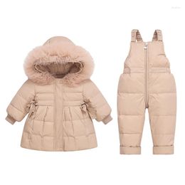 Down Coat Kids Clothing Set Parka Hooded Baby Boy Overalls Winter Jacket Jumpsuit Warm Child Snowsuit Snow Toddler Girl Clothes