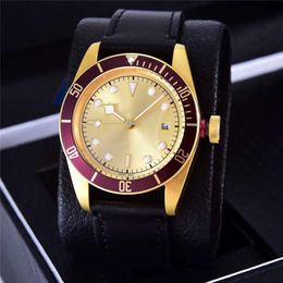 Mens Watch Luxury Designer Watches 42MM Black Dial Automatic Mechanical Ceramic Fashion Classic Leather Watch Band Waterproof Sapphire Watchs Dhgate