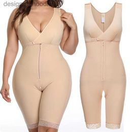 Women's Shapers Full Body Shaper Waist Trainer Open Crotch Bodysuit Shapewear Women Girdle Corset Overbust Slimming Sheath Belly Tummy Control 210402 L230914