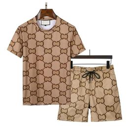 luxury Shirts Tracksuit s Casual Short Sleeve Sweat Suit Fashion Men 2piece Set Quick Drying Blouse Shirt Shorts304P