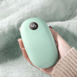 Home Heaters 20000mAh Portable Hand Warmer USB Rechargeable Mini Electric Heating Winter Electric Heater Hand Warmers Pocket Power Bank Gift HKD230904
