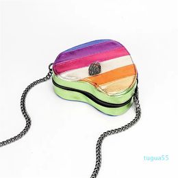 Shoulder Bag Contrast Rainbow Splice Crossbody Bag Designer Handbag Fashion Trend Women's Bag