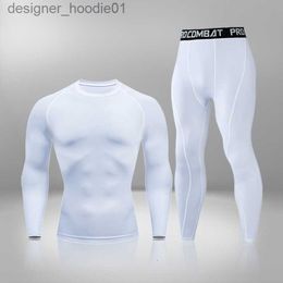 Mens Thermal Underwear Mens Tracksuits Winter Thermal Underwear Men Warm First Layer Man Undrewear Set Compression Quick Drying Second Skin Long Johns Sport 2 Sets 2