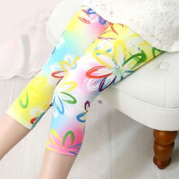 Kids Girls Leggings Spring Summer Flower Printed Children Trousers Girl Casual Skinny Pants Cute Toddler Leggings