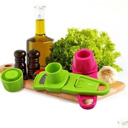 Fruit Vegetable Tools Mtifunctional Ginger Garlic Press Grinding Grater Planer Slicer Mini Cutter Kitchen Cooking Gadgets Utensils Dhykg