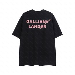 Galleries DEPT Harajuku 23SS Spring Vintage Washed GALLIANO LANDOR Letters Printed Logo T Shirt Loose Oversized Hip Hop Unisex Short Sleeve Tees designer t shirt 004