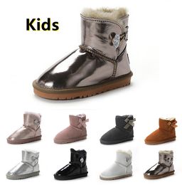 Kid Brand Kids Boots Children Girls Mini snow boot Winter Warm Toddler Boys Kids Children's Plush Warm Shoes size EUR 22-35