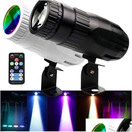 Laser Lighting Led Light With Remote Super Bright Mirror Ball Spotlight Mini 15W Rgb Beam Spot Lights Stage Effect Lamp Dj Disco Party Dhvwz