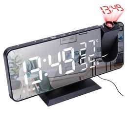 Radio Digital Alarm Clock Clocks Usb Wake Up Watch Table Electronic Desktop Fm Time Projector Sn Function 2 Drop Delivery Electronics Dho9N