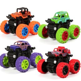 Diecast Model Stunt Dump Car Four wheel Drive Off road Vehicle Inertia Pull Back Toy for Boys Christmas Gift Children 230912