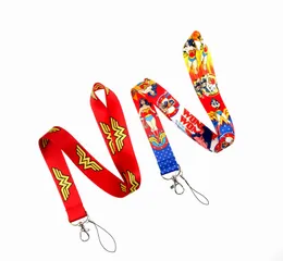 Cell Phone Straps & Charms 10pcs Cartoon Wonder Woman lanyard Key Chain ID card hang rope Sling Neck strap Pendant boy girl Gifts Wholesale 2023 #128