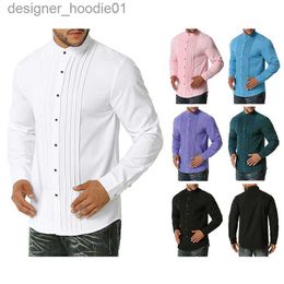 Men's Suits Blazers Men's Dress Shirts Business Shirt Mens Casual Fashion Camiseta Masculina Fitness Tuxedo Man Clothes Size S-2XL L230914