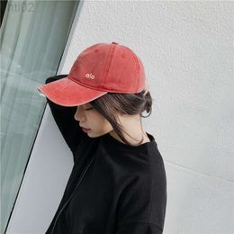 Projektant Al Yoga Washed Hat Unisex Denim baseball wszechstronna wiosna/lato miękki top przeciwsłoneczny kaczka