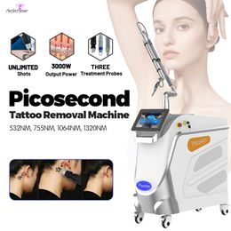 Nd yag lamp laser tattoo removal beauty equipment black doll treatment skin tightening machine 532nm 1064nm 1320nm