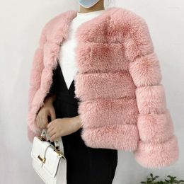 Женское меховое пальто 2023, женское искусственное пальто, осень-зима, высококачественная пушистая короткая куртка, модные топы