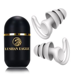 LUSHAN EAGLE Earplugs Sound-Proof Ear Plugs Soft Material 3 Layers Block Noise Reusable Noise Canceling Ear Plugs for Sleeping, Working, Flying, Concert, DJ, Bar, Office