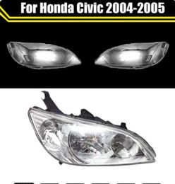 Car Front Headlamps Glass Headlights Shell Cover Transparent Lampshades Lamp Shell Masks Lens For Honda Civic 2004-2005
