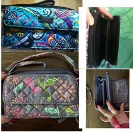 Cotton Iconic All In One Crossbody Wallets card holder coin purse small purse 2 patterns243N