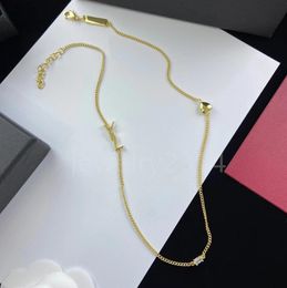 Necklace Women Long necklace luxury letter pendant necklace Fashion Accessory Jewellery Rhinestone Necklace Designer brand necklace Jewellery Gift