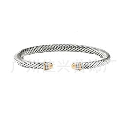 Designer DY Bracelet Luxury Top Diamond Gold Round Head bracelet New Product Twisted Thread Fashion Versatile Accessories jewelry romantic Valentine's Day gift