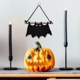 Decorative Figurines Halloween Bat Handwoven Black Ornament Decoration Pendant Wall Hanging