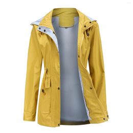 Women's Hoodies Womens Hoodie Rain Watertight Coat Solid Pockets Zipper Jacket Workout Outdoor Windproof Windbreaker Sweat Pants