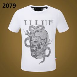 Phillip Plain Men Designer PP Skull Diamond T Shirt Short Sleeve Dollar Brown Bear Brand Tee O-Neck High Quality Skulls T-Shirt Tops FP2079