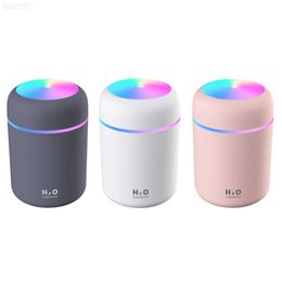 Humidifiers Portable 300ml Electric Air Humidifier Aroma Oil Diffuser USB Cool Mist Sprayer with Colourful Night Light Maker Purifier Aromatherapy For HL20309015