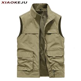 Men's Vests Free Clothing Vest Coat Work Hunting Summer Mesh Spring Jumper Tactical Sleeveless Jacket Overalls Camping Gilet 230914