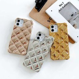 Cell Phone Cases Fashion Rhombic pattern Phone Cases For iPhone 13 Pro max 12 11 X XR XS XSMAX 6 7 8 SE frosted Cover Mobile Phone Case Shell HKD230914